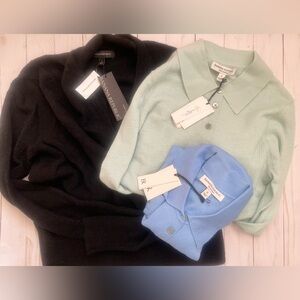 3 New with tags Banana Republic BR 100% cashmere sweaters long sleeved Small 4 6